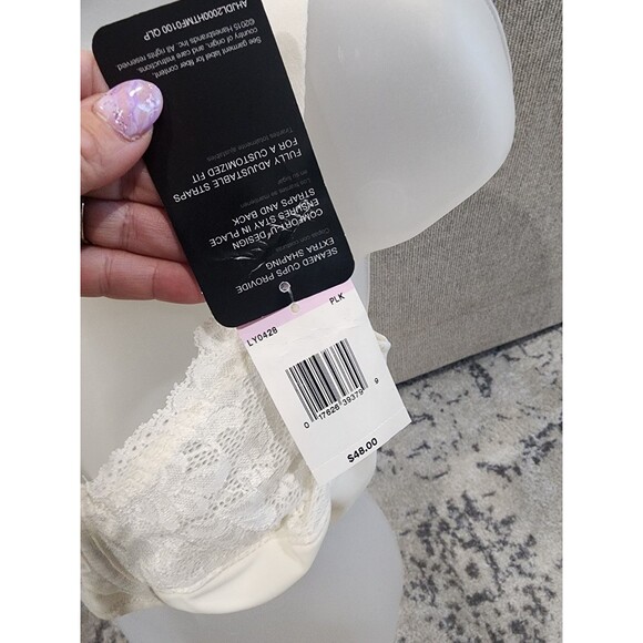 NEW Lilyette by Bali 36D Full Coverage Minimizer Underwire Lace Bra IVORY - Picture 3 of 5